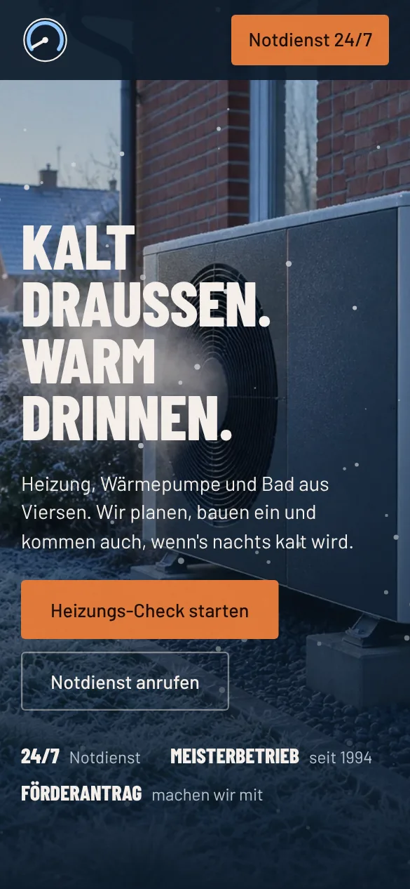 Fallbeispiel Heizungsbauer auf dem Handy