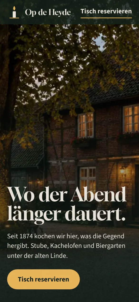 Fallbeispiel Landgasthaus auf dem Handy