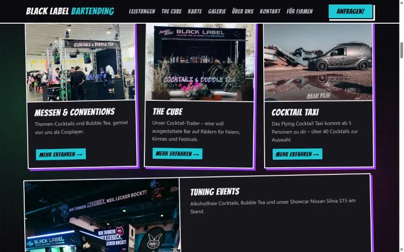 Karten für Messen, The Cube und Cocktail Taxi